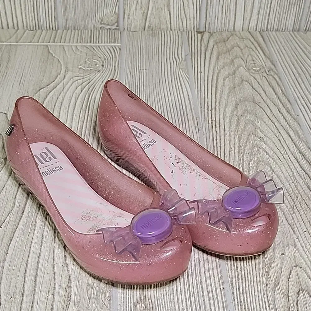 Mel Melissa Ultragirl Trick or Treat Glitter Jelly Flats Kids Size 12